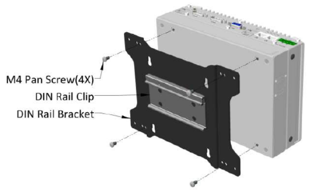 Úchyt na DIN lištu pro Nuvo-2500 / Nuvo-2510VTC / Nuvis-2520at